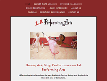 Tablet Screenshot of laperformingarts.com